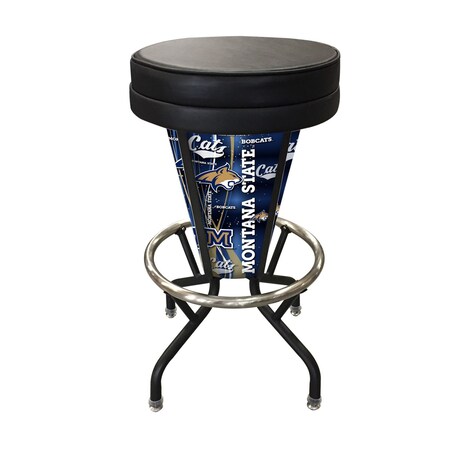 Holland Bar Stool Co Lighted Montana State 30" Swivel Bar Stool L500030MontStBlkVinyl